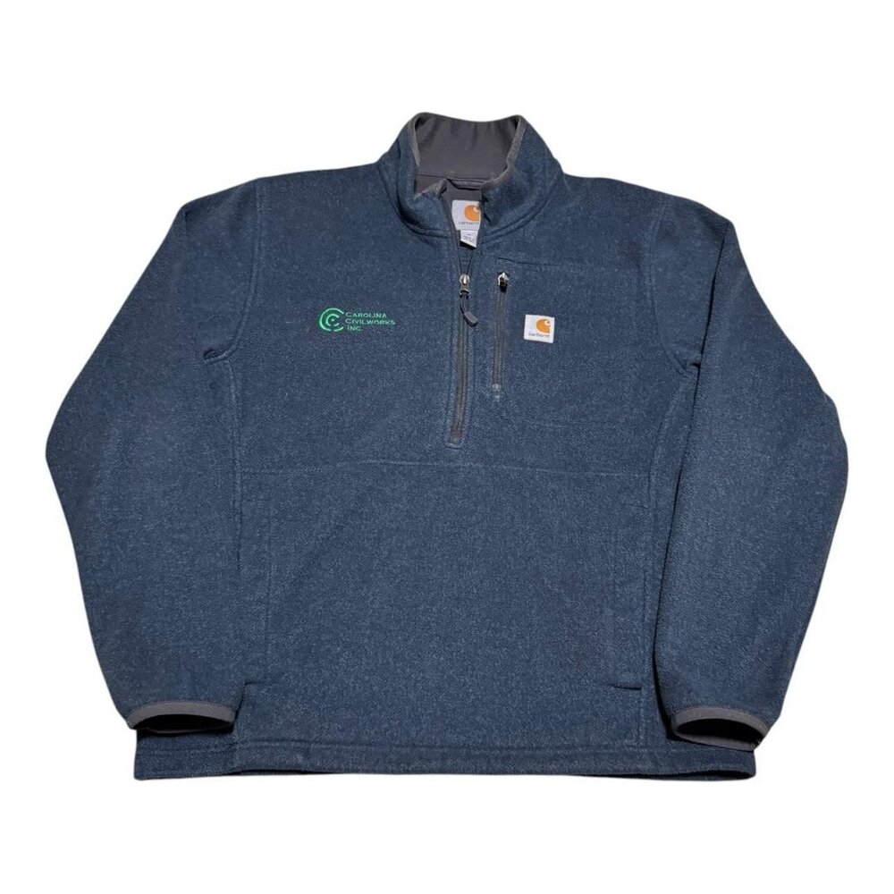 Carhartt 1/2 Zip‎ Pullover Fleece Sweater Sweatshirt 103831 Embroidered Mens M